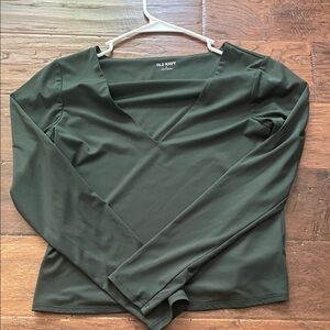 Old Navy Women's Dark Green Long Sleeve Top
